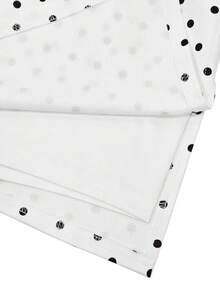 INAWLY 女士波点印花扭结开衩休闲复古半身裙 - 彩色 - 查看 3