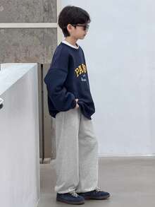 DAZY Tween Boys' Drawstring Waist Pockets Casual Pants - Light Grey - View 8