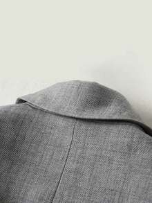 Franclia Gray Striped Lapel Collar Long Sleeve Women's Blazer Jacket Fall Cloth For Women