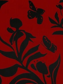 SHEIN Clasi 大码女式纯色短袖开衫外套和印花无袖中长连衣裙套装 - 紅色 - 查看 3