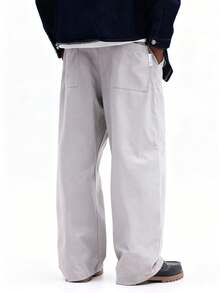 SUMWON Lässige Jogginghose mit Kordelzug und gerippten Bündchen für den täglichen Komfort - Grau - Übersicht 5