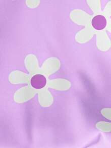 Sparklyn 这款女童可爱碎花卫衣套装适合春、秋、冬三季以及开学季穿着。针织卫衣饰有黄色碎花图案，罗纹袖口、领口和下摆，长袖设计，搭配黄白碎花蓝色牛仔裤，两件套，适合女孩日常穿着，可爱又优雅，适合上学、外出、聚会等场合。 - 紫色 - 查看 7