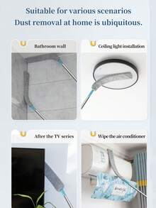 2-In-1 Extendable Duster Mop, For Under Bed Dusting & Mopping, Home & School Season Cleaning Tool