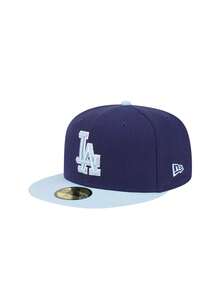 New Era Los Angeles Dodger 59Fifty Men's Baseball Cap Light Navy / Medium Silver - Blue - View 1