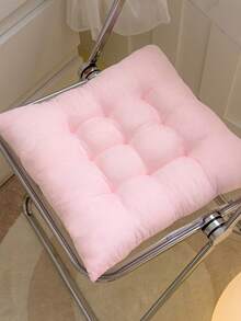 1个双面毛绒坐垫，加厚防滑办公椅垫，适用于书桌椅和游戏椅，也可作为冥想枕，适用于家庭、餐厅和地板坐垫 - 彩色 - 查看 9