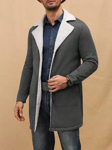 Manfinity Mode 男士秋冬撞色立领休闲针织外套，外出朋友外套，适合送给朋友、丈夫、男友的礼物