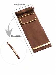 Cirelle 1pc Retro Memo Clipboard: Hanging Roll Paper Memo, Adhesive-Free Wooden Memo Pad & Blank Reminder Notebook Ramadan - multicolor - View 10