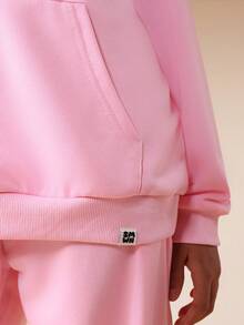 SUMWON Tween Girls Oversized Hoodie And Wide Leg Sweatpant Co-Ord Set With Centre Pocket Hood For Casual Comfort And Style