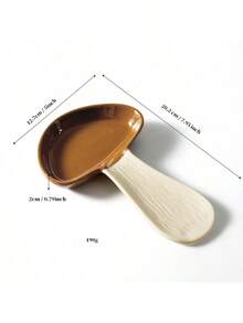 Cirelle 1 件陶瓷蘑菇形勺架，可爱蘑菇装饰勺架盘，适用于烹饪勺、铲、厨房装饰、陶瓷餐具架，温馨乔迁礼物 - 彩色 - 查看 3