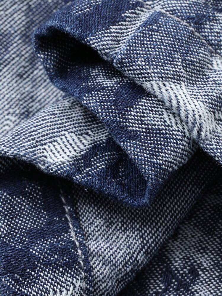 Men's Elastic Waist Textured Denim Jeans, Multi-Color, Autumn