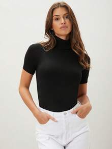 MOTF PREMIUM WOOL MIX KNIT TOP - Black - View 1