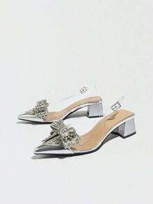 ISPORTE Women Heeled Sandals - Silver - View 5