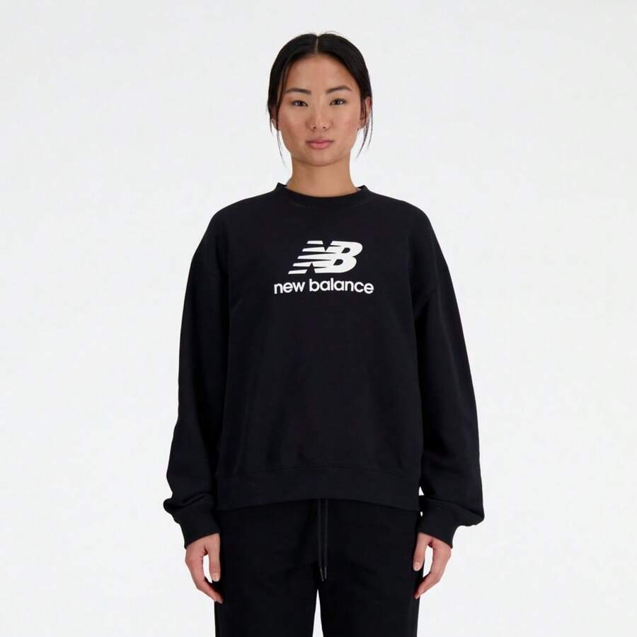 New Balance Essentials Women's Sweatshirt Black - Black - View 1