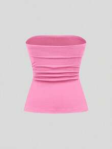 Women Tops - Coral Pink - View 3