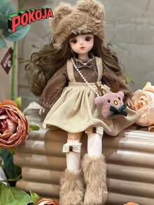 1PC 30cm Forest Fairy Doll Clothes Floral Lace Dress Handmade Detailed BJD SD Doll Outfit Princess Party Wear Girl Collection Gift Spring Photo Prop Not Plush Filled