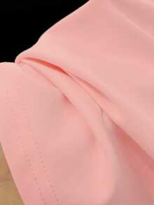 Resyla Quần short thường ngày có túi rút thắt lưng thêu hoa quả thông thường dành cho nữ - Bụi hồng - Xem 5