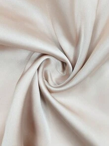 Franclia Women's Elegant Pleated Pearl Buttoned Short Sleeve Ruffle Collar Waisted Blouse Draped Top Cream Top Satin Top