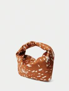 SHECARRY Tas Wanita, Tas Jinjing Wanita, Motif Zebra, Motif Hewan, Modis, Elegan, Sederhana, Personal, Serbaguna, Klasik, Untuk Perjalanan, Kantor, Kencan, Sehari-hari, Belanja, Sore Hari - coklat kekuningan - View 3