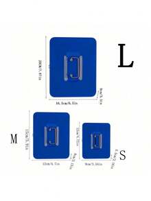 1pc Locking Medium Steel Cash Box With Money Tray,Lock Box(Key Color Random) - Blue - View 2