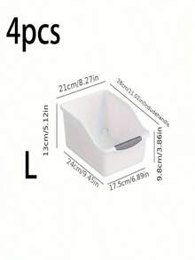 4pcs/2pcs/1pc Plastic Multifunctional Storage Box, Arc Pulley Design, Suitable For Household Cleaning Products, Household Necessities, Storage Boxes, Baskets, Household Finishing Containers. - Multicolor - View 10