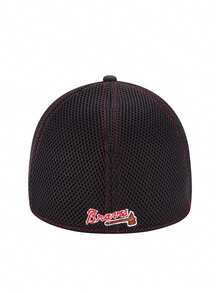 New Era Atlanta Braves 39thirty Unisex Baseball Cap Black - Black - View 3