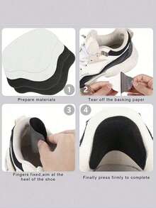 6pcs/12pcs Self-Adhesive Shoe Wear Repair Patches For Sports Shoes - Shoe Care Accessories For Heel And Liner Repair - Anti-Wear, , And Easy To Use Stickers For Long-Lasting Protection - Multicolor - View 4