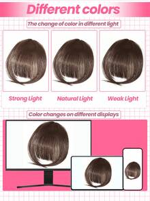 Human Hair Air Bangs With Sideburns Dark Brown Color Bangs Clip In Hair Extensions Beginner Friendly