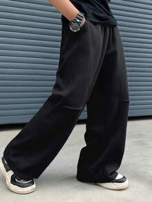 SHEIN 男童休闲百搭运动裤，适合上学、日常休闲穿着、运动以及秋冬季节穿着。 - 彩色 - 查看 5