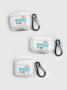 THE POWERPUFF GIRLS X SHEIN 可爱泡泡图案蓝牙耳机保护套 - 無色 - 查看 8