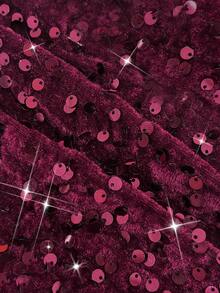 Chiquease Women's Coffee Brown Sexy Shiny Sequin Fabric Party/Date/Halloween/Valentine's Day New Arrival Concert Outfit Evening Birthday Club Dresses Women Sleeveless Elegant Cute High Elasticity Comfortable Soft Skin-Friendly Figure-Flattering Slit Suspender Long Dress - Burgundy - View 8