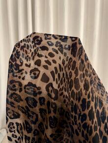 Flirla 大码高领波点雪纺衫，咖啡棕色，长袖，宽松版型，秋冬款 - 咖啡棕 - 查看 8