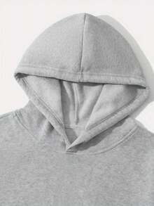 Sudadera Hoodie Sweatshirt Con Estampado De Corazón,Diseño Casual Para Mujer,Sudadera Con Capucha De Manga Larga Con Cordón Para Otoño E Invierno - Gris - Ver 3