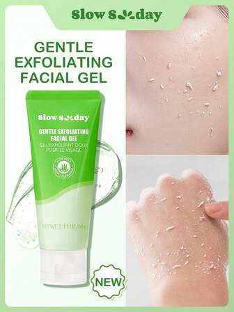 Slow Sunday Gentle Exfoliating Facial Gel, Face Mask, Refreshing & Softening, Brightens Skin, Deeply Cleansing, Gentle Exfoliating, With Aloe Vera Extract, Centella Asiatica Extract & Scrub Particles, Oil Control And Unclog Pores To Reveal Smoother, K Beauty, Suitable For The Face & Body, For Fall/Autumn, K Beauty, For Christmas's Day Holidays & Halloweens, Christmas Party, Christmas Gift