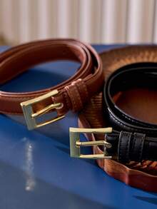 Cirelle 1/2件百搭装饰女士腰带，优雅时尚，适合搭配牛仔裤、休闲裤、西装和连衣裙，适合情人节、母亲节和万圣节。夏季、秋季、万圣节 - 彩色 - 查看 2