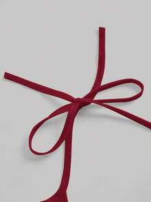 SHEIN MOD Women's Solid Color Hollow Out Twist Back Tight Fit Camisole