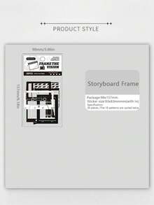 【故事板相框】1包/20张 黑白胶片摄影相框 DIY贴纸 剪贴簿用品 学校用品 情人节、婚礼、生日 - 鏡界敘事 - 查看 4