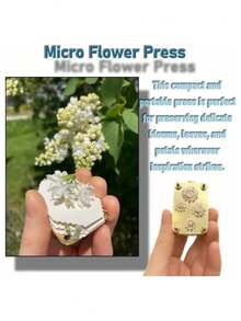 1PC Mini Flower Press Kit, Handmade Embossing Tool For Plant Preservation, DIY Metal Press For Resin Art, Scrapbooking, Journaling, Nail Art Craft, Botanical Art Supplies, Unique Gift For Women, Mom, Her - Multicolor - View 3