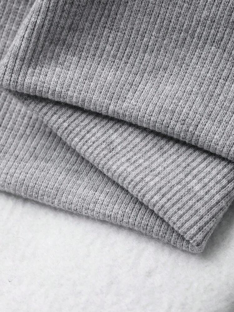 Men's Grey Hoodie With Red Plaid Lining, Thermal Lined For Autumn/Winter