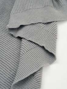 RONVEXI Men's Solid Color Long Sleeve Casual Knitted Cardigan, Autumn/Winter - Grey - View 7