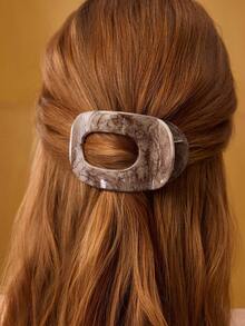 MOTF PREMIUM 棕色椭圆形镂空鸭嘴发夹 - 鏽棕色 - 查看 1