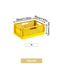 Joivida 1Pc Macron Colors Plastic Foldable Storage Basket Perfect For Storge And Daily Use Easy Assembly Can Be Used In Kitchen Bathroom Office Living Room Classroom Domitries - Multicolor - View 15