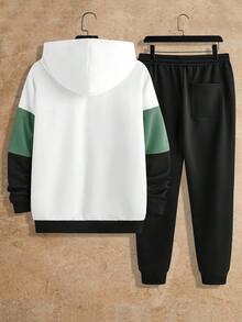 Manfinity NXTstreet Bộ 2 áo nỉ dài tay dệt kim ôm dáng màu tương phản cho nam - màu xanh lá - Xem 2