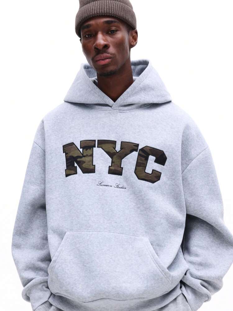 NYC Camouflage Applique Hoodie