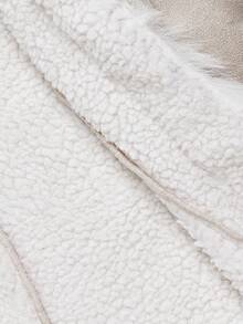 SHEIN MOD Áo khoác mùa thu đông màu be cổ điển sang trọng, phối lông thú, lót giữ nhiệt, có nơ, cổ ve áo, tay dài, thích hợp cho hẹn hò, tiệc tùng, sinh nhật, dạ hội. Áo khoác lông ngắn cho nữ, áo khoác nữ, áo khoác phù hợp cho váy, đi học, phong cách Y2K, Grunge, Hippie, ấm áp cho mùa thu và mùa đông. - Màu be - Xem 6