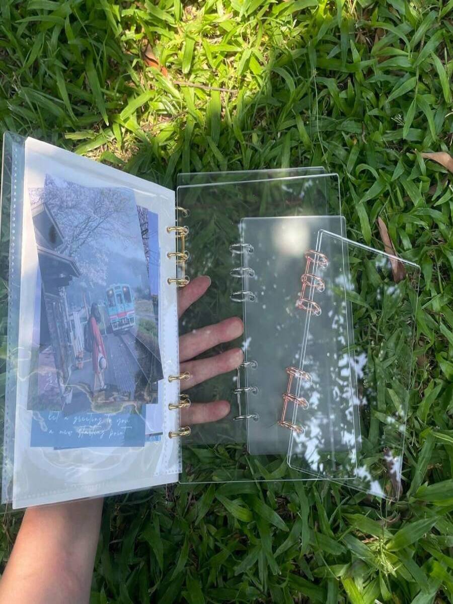 A5 和 A6 可定制透明封面活页夹，6 孔标准装订，哑光亚克力封面，便携尺寸，可替换内页，适用于学校、办公室、计划本、旅行照片、笔记、创意写作、DIY 相册、便签本、旅行日记、现金券等，是学习用品和返校用品的理想之选。 - 彩色 - 查看 1
