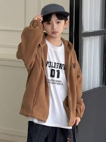 DAZY 男童秋季夹克 - 棕色 - 查看 2