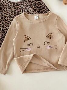 3pcs/Set Cute Baby Girls Knitted Long Sleeve Tops, Versatile For Autumn/Winter - Multicolor - View 9
