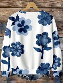 EMERY ROSE 大码女式休闲印花卫衣，秋季