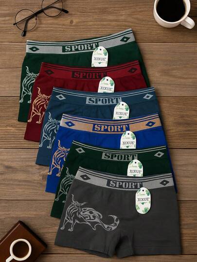 6 boxer juvenil 12 - 14 años microfibra surtido en colores