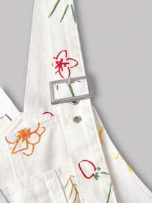 Sweetra 女士全印花口袋休闲牛仔背带裤和连体裤